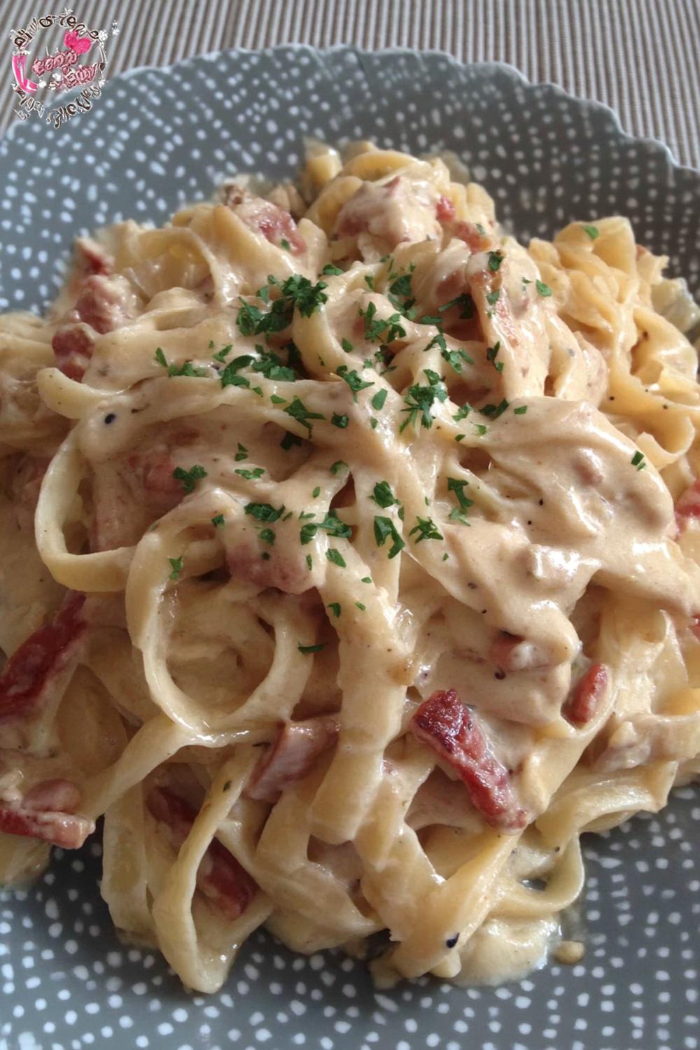 Krämig carbonara med bacon