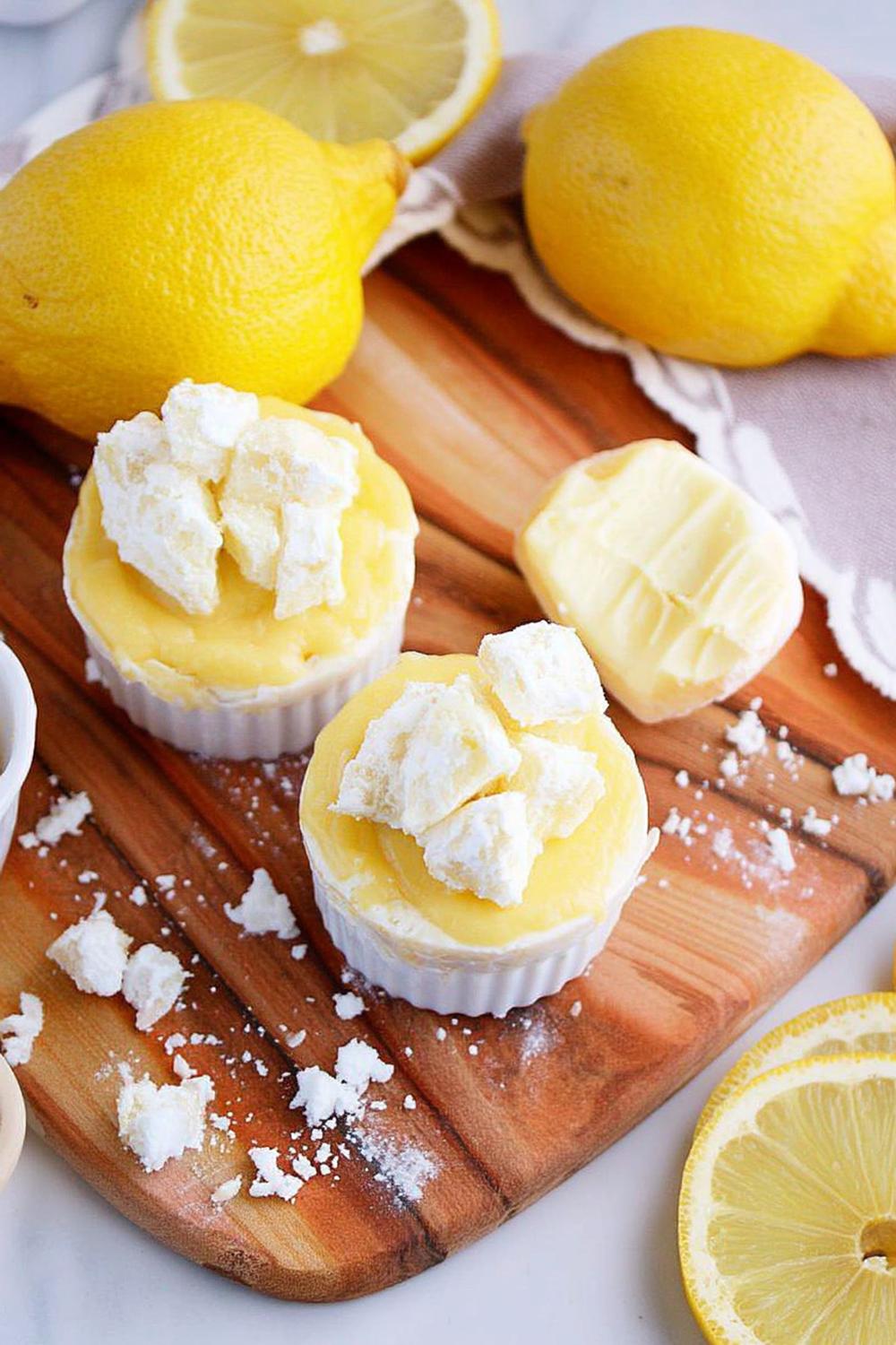 Mini cheesecakes på trä
