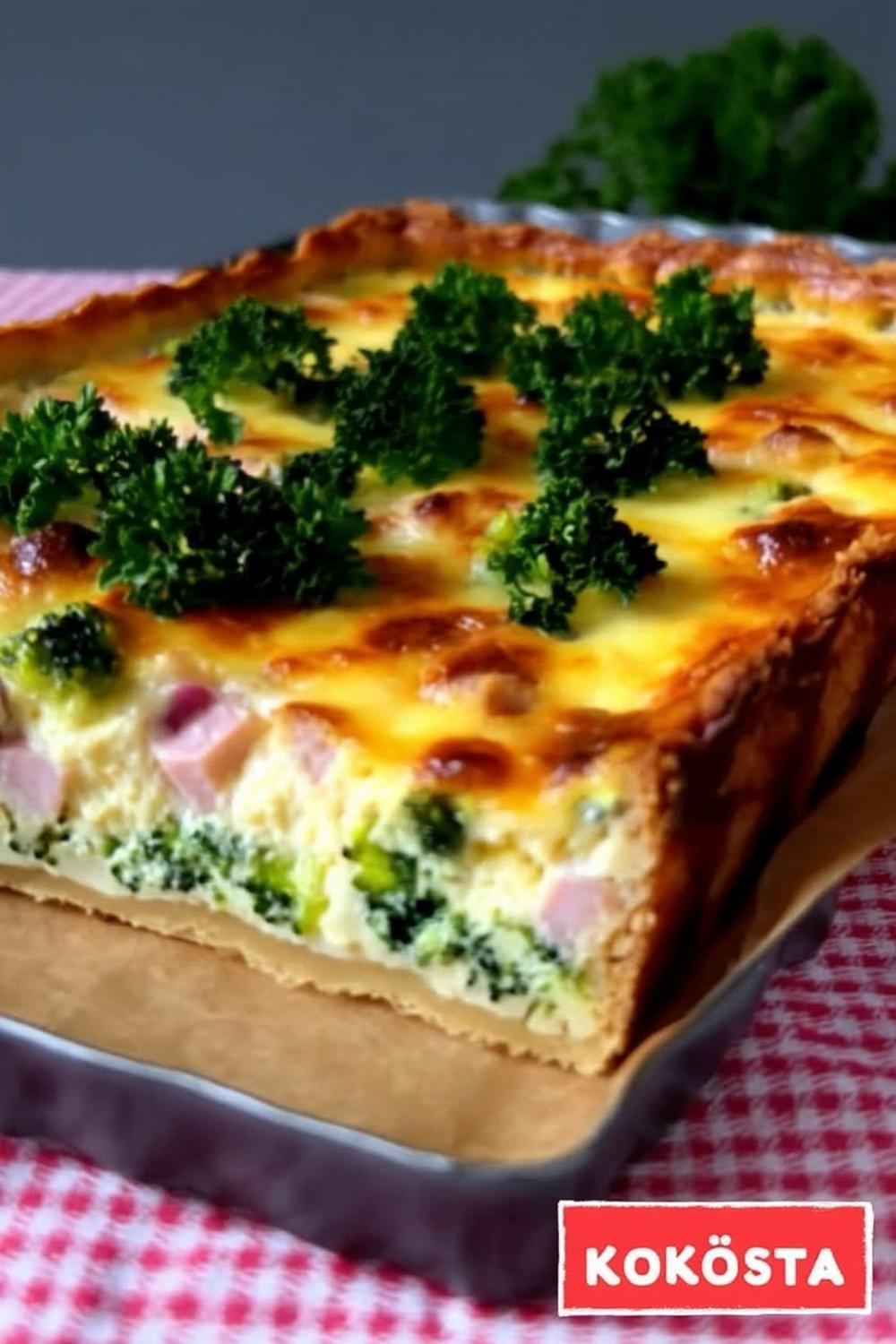 Broccolipaj med fisk