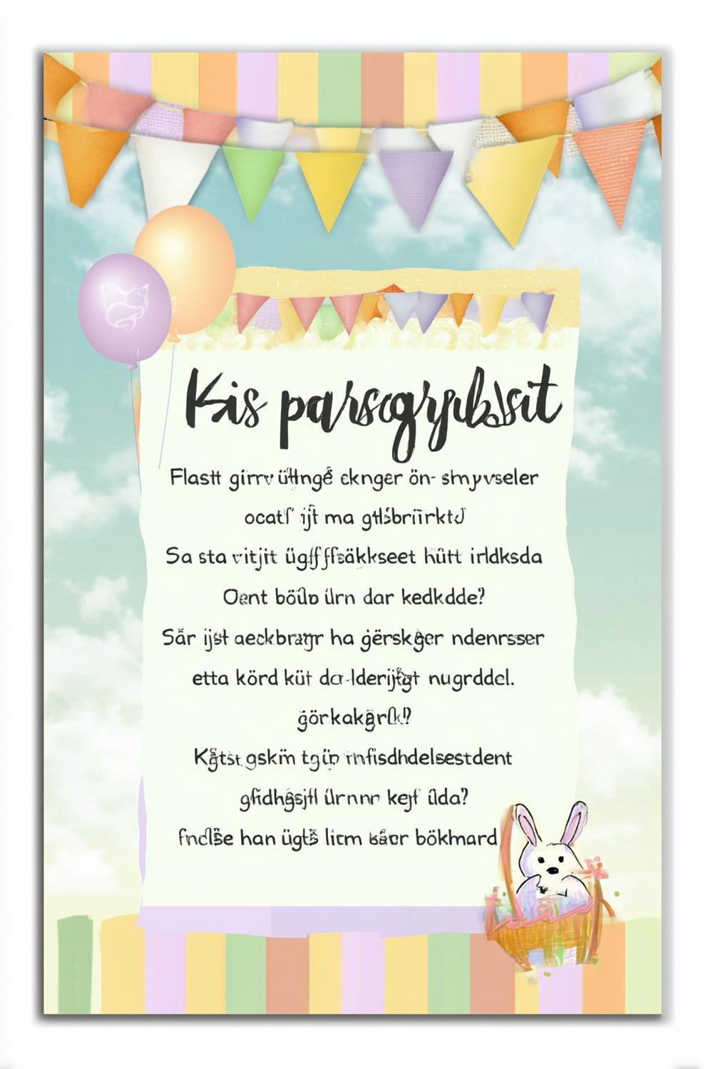 Färgglad påskgarnering med ballonger