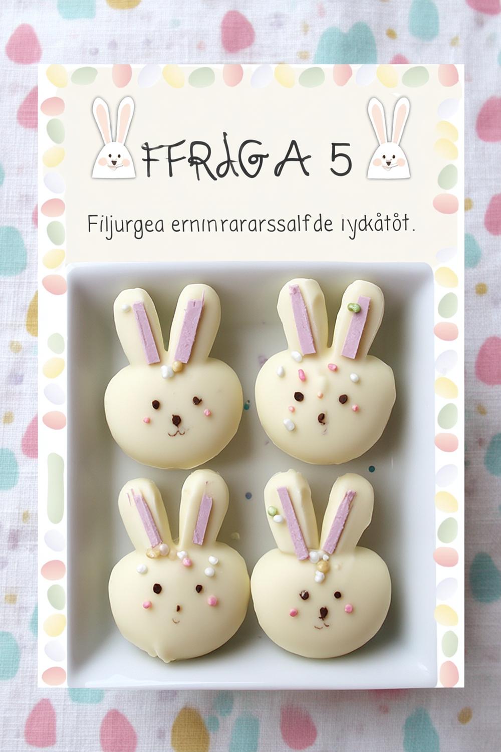 Söta påskkaniner i presentask