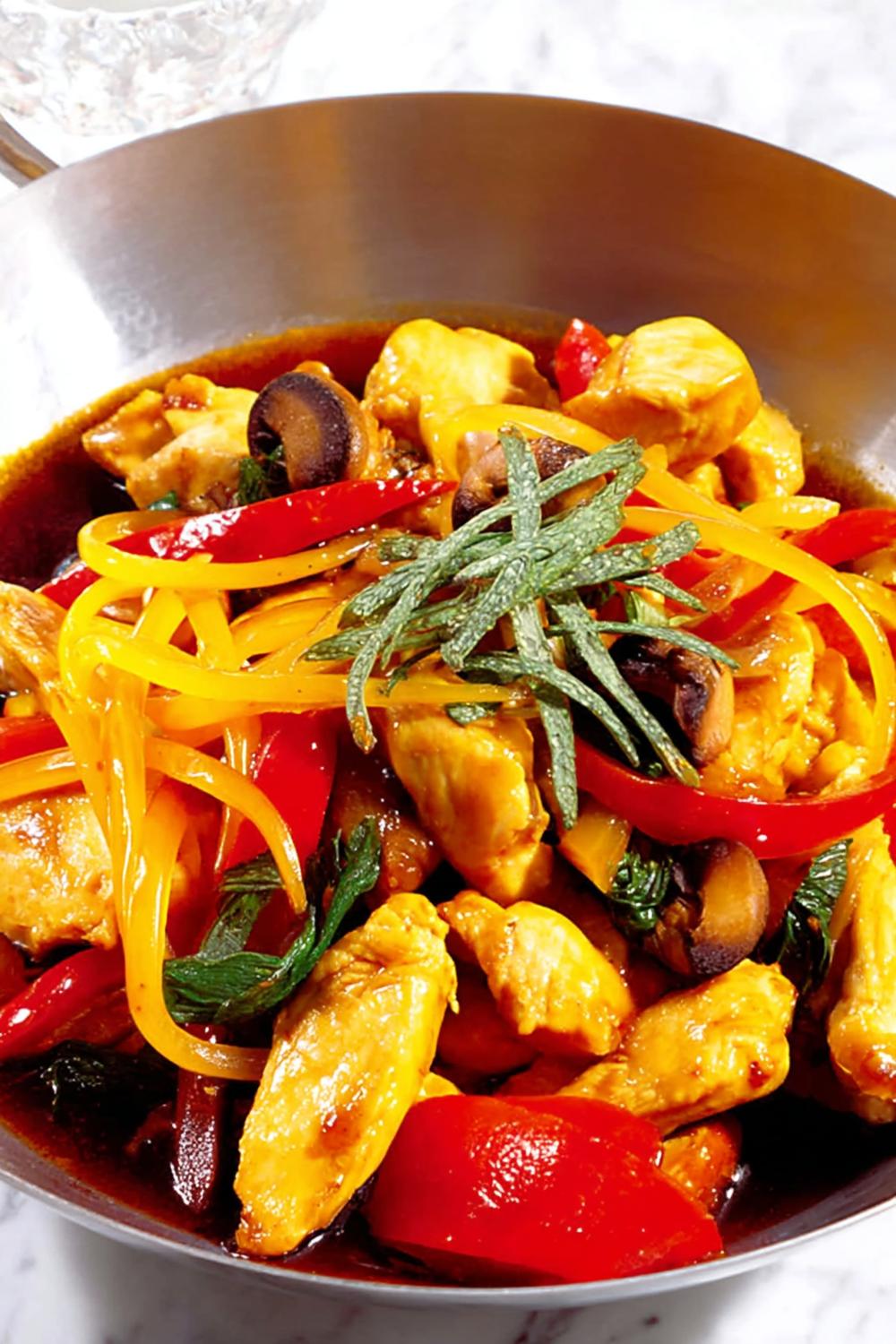 Asiatisk kyckling wok