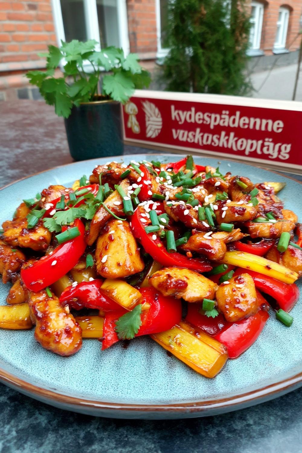 Kryddig kyckling med bambu