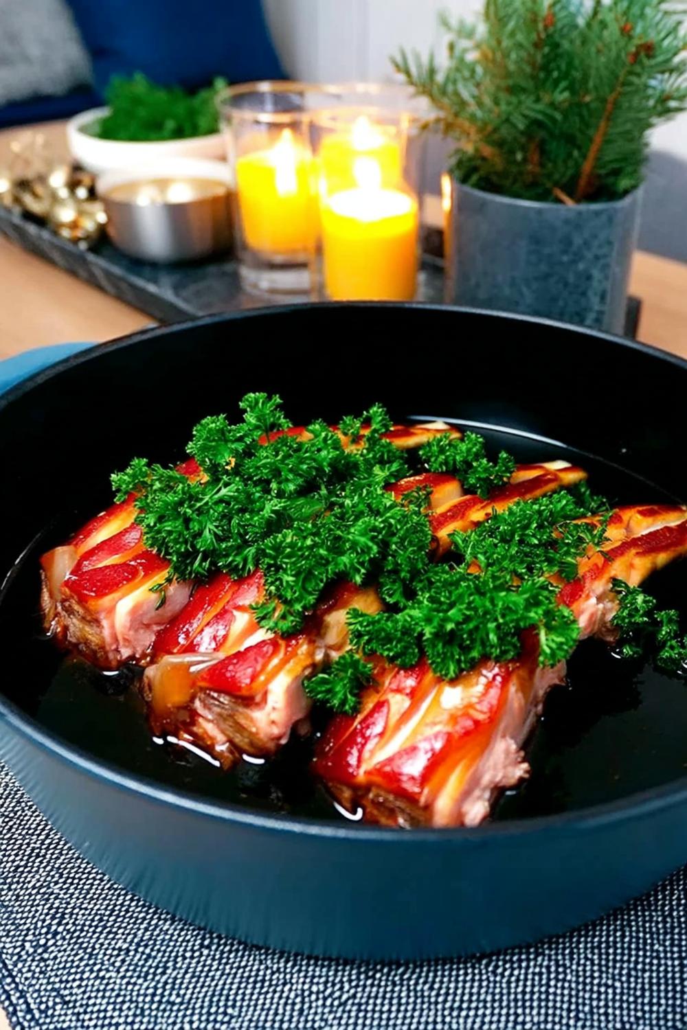 Baconinlindad torskrygg