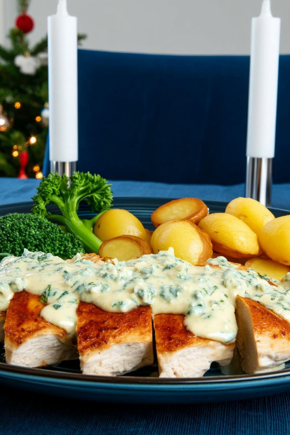 Stekt fisk med krämig sås