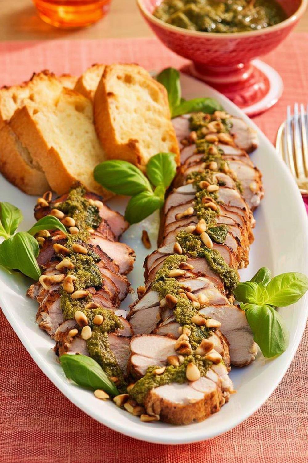 Italiensk fläskfilé med pesto