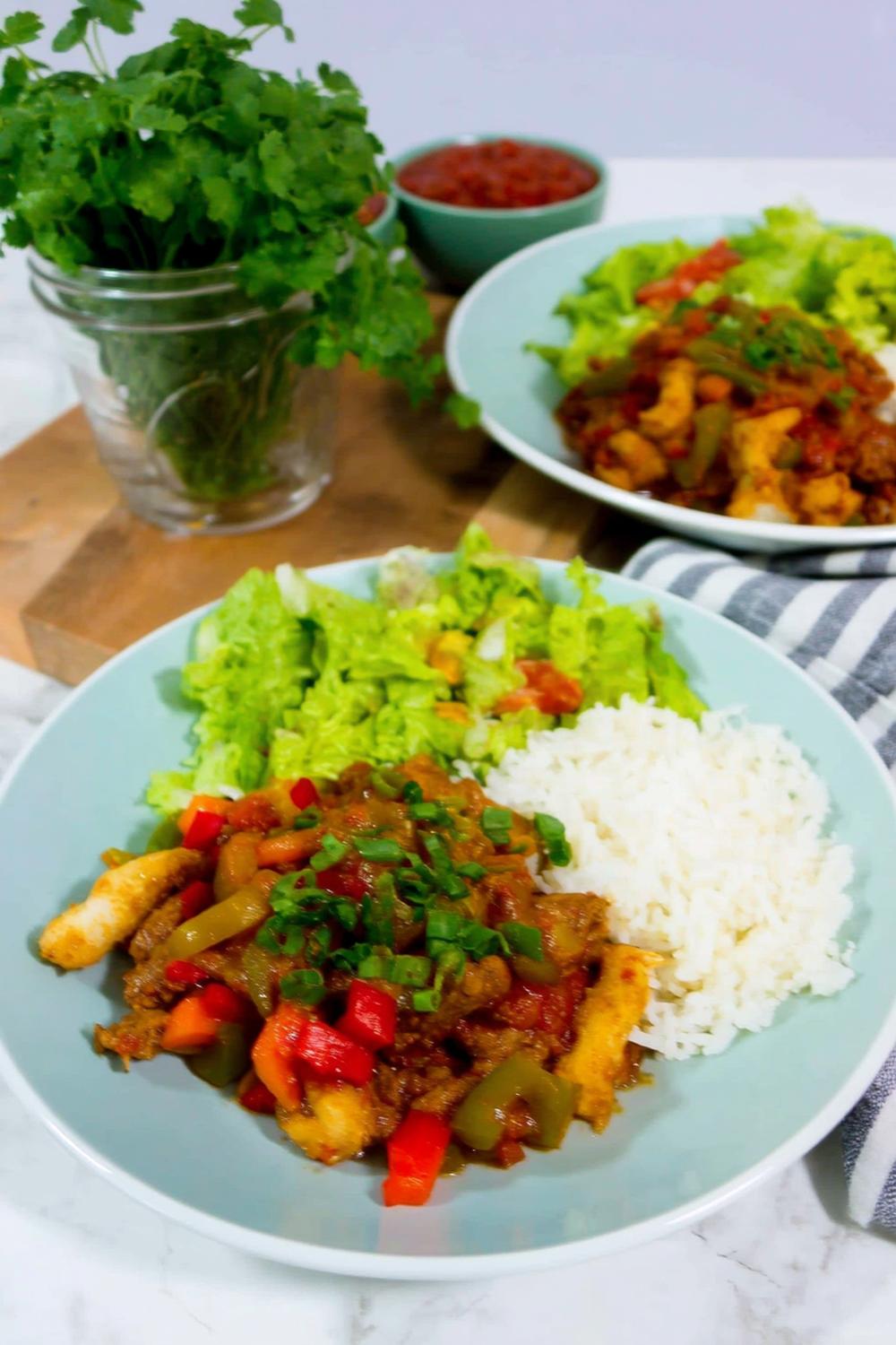 Kinesisk biffwok med mango