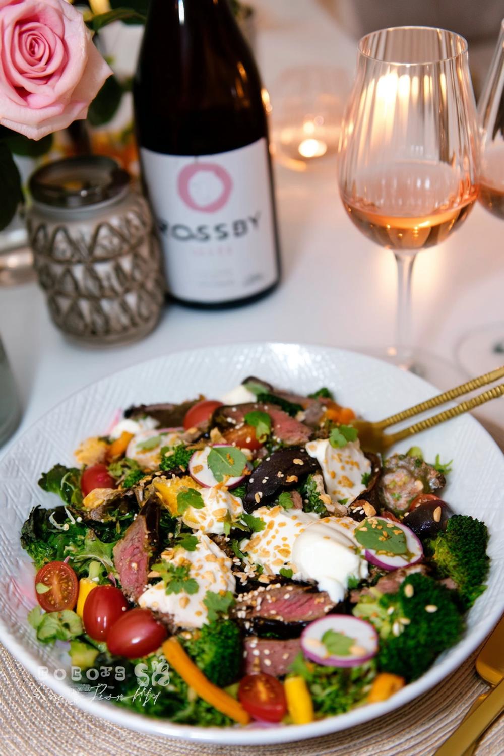 Romantisk middag med rosé