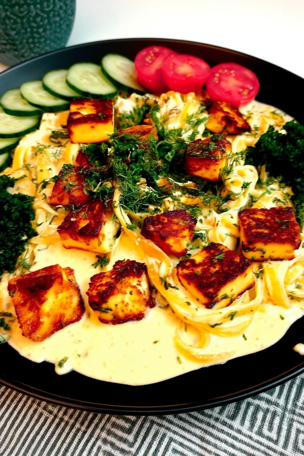 Halloumi med pasta