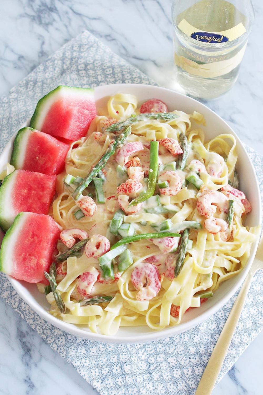 Krämig räkpasta