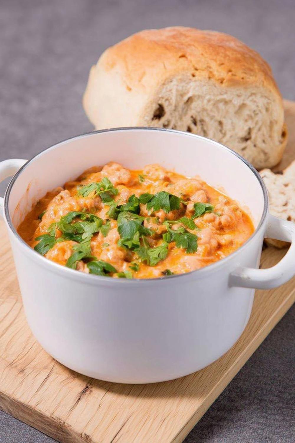 Krämig linssoppa med bröd