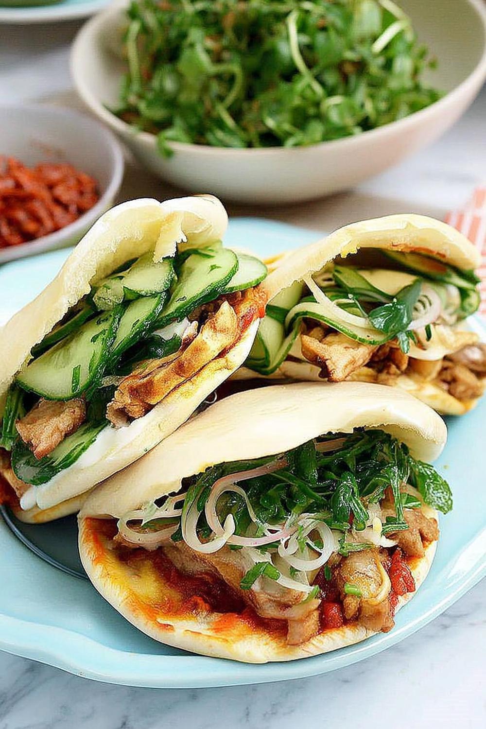 Asiatiska Baozi Dumplings