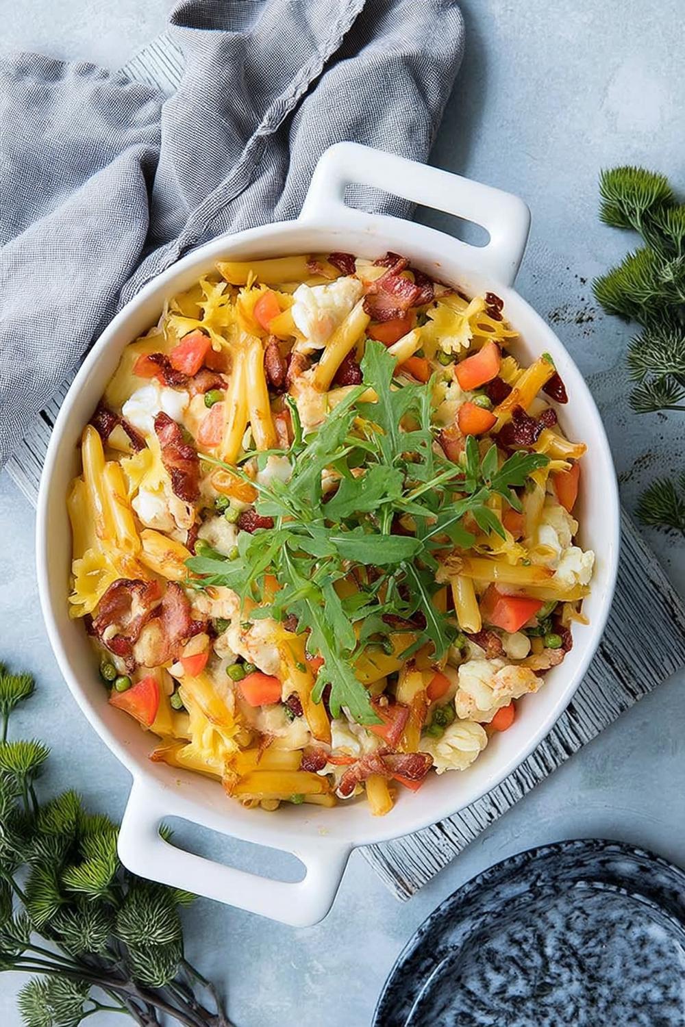 Färgglad Pastasallad