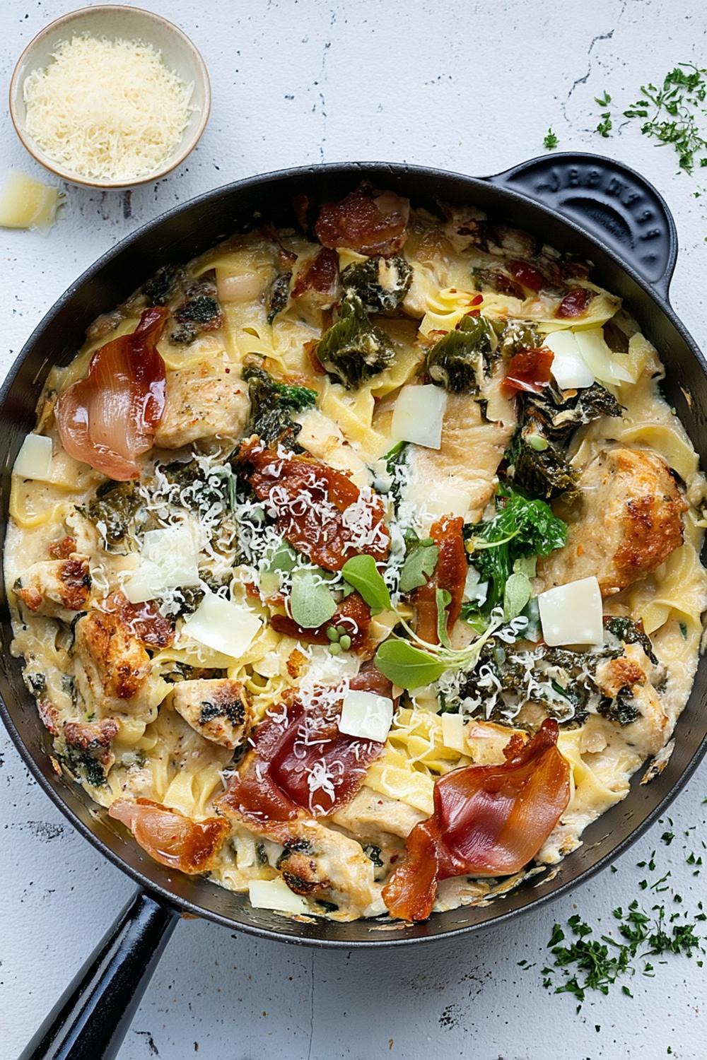 Kyckling och Bacon Pasta
