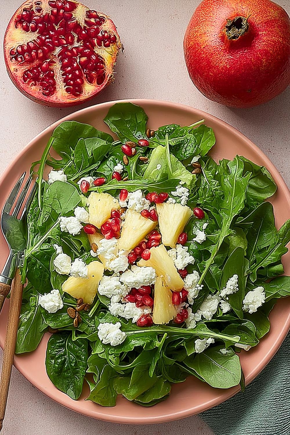 Ananas och granatäpple sallad