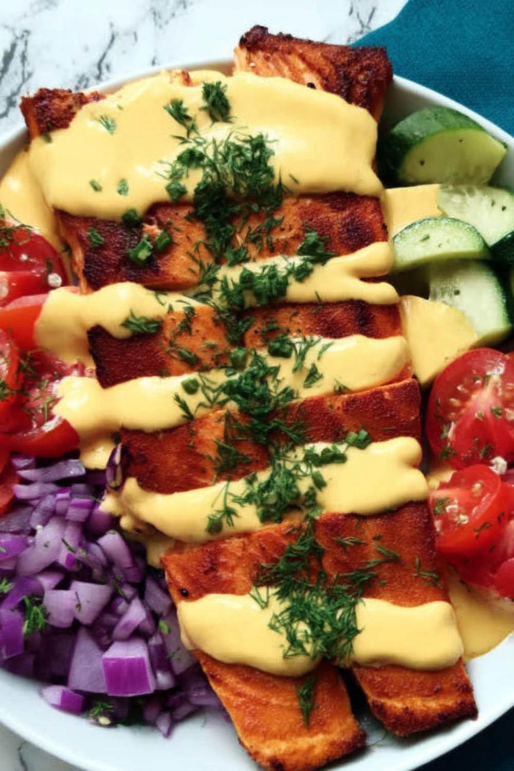 Halloumi med krämig sås
