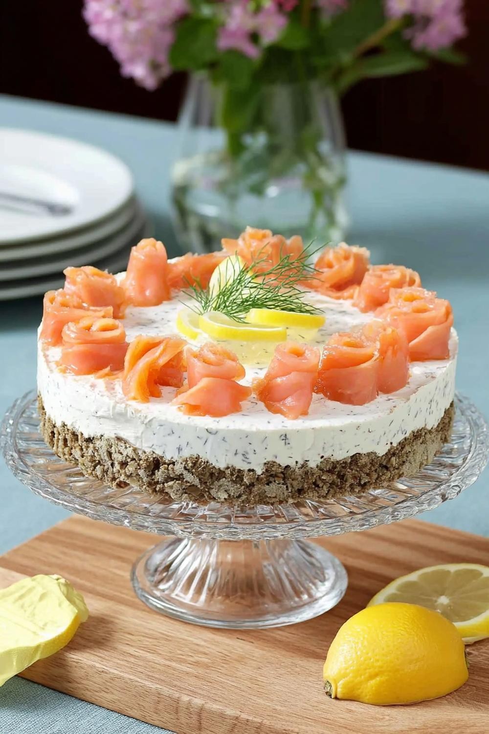 Elegant laxcheesecake för påskbordet
