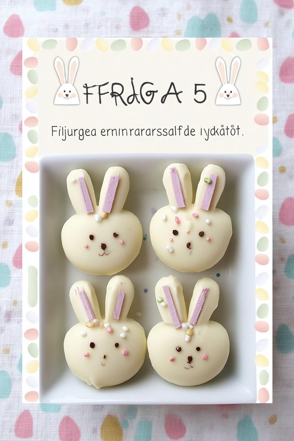 Söta påskkaniner i presentask