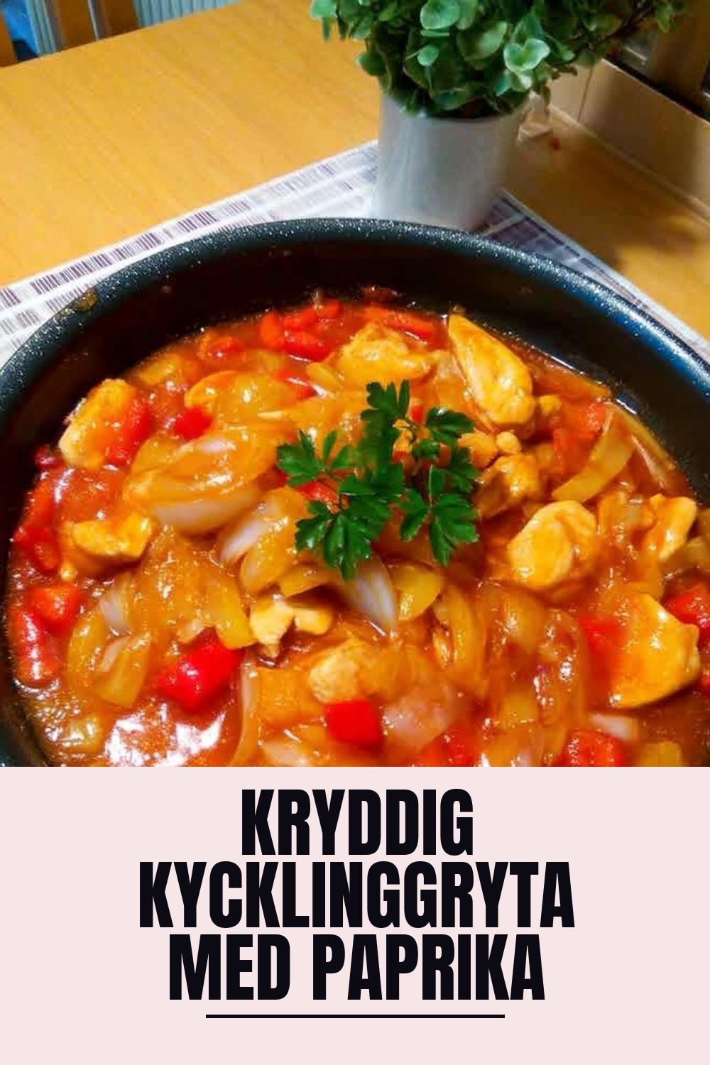 Kryddig kycklinggryta med paprika