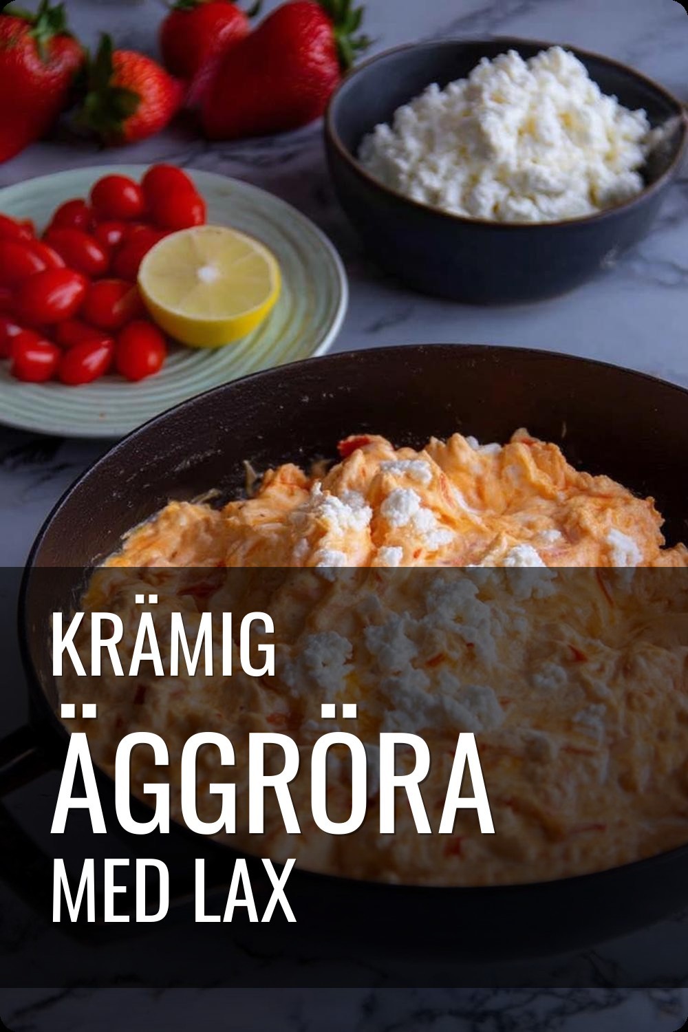 Krämig äggröra med lax