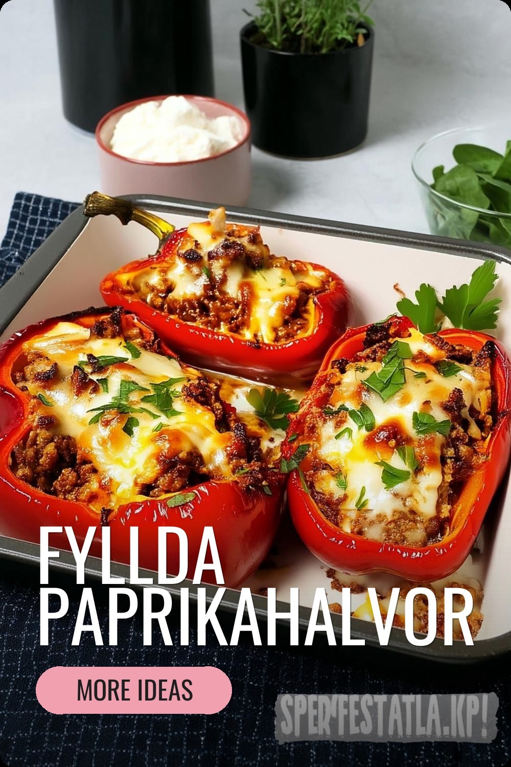 Fyllda paprikahalvor