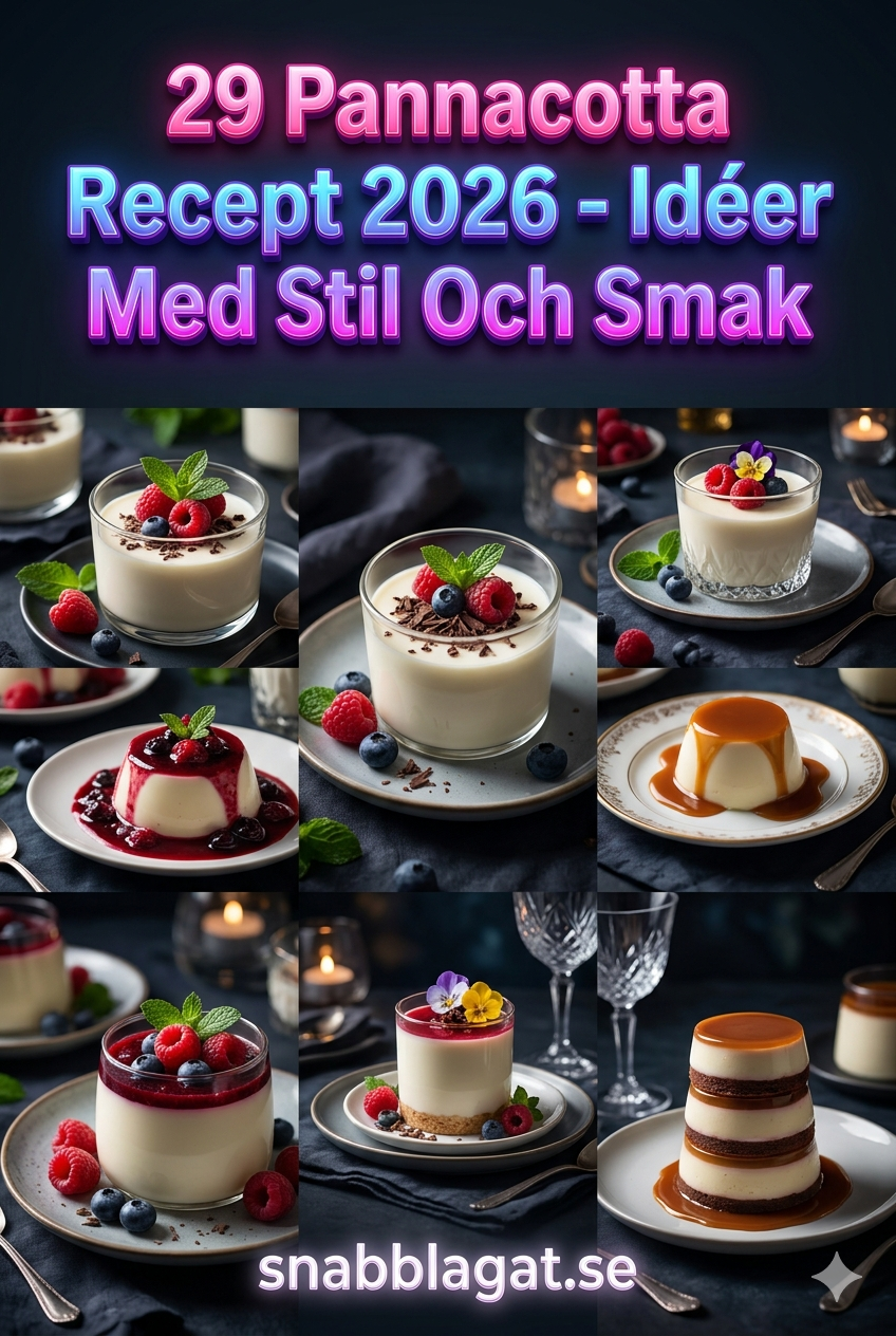 29 Pannacotta Recept 2026 - Idéer Med Stil Och Smak