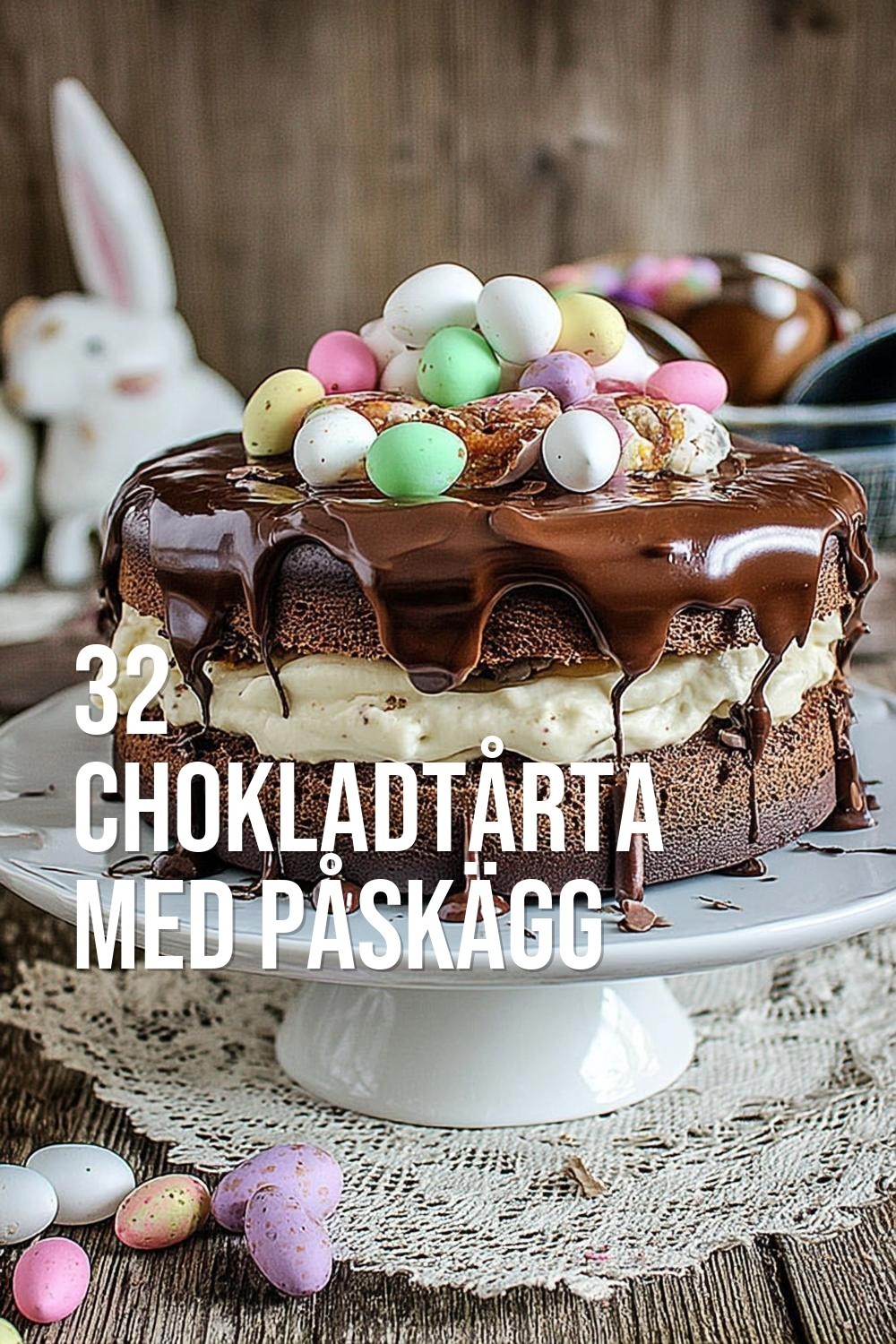 Chokladtårta med påskägg