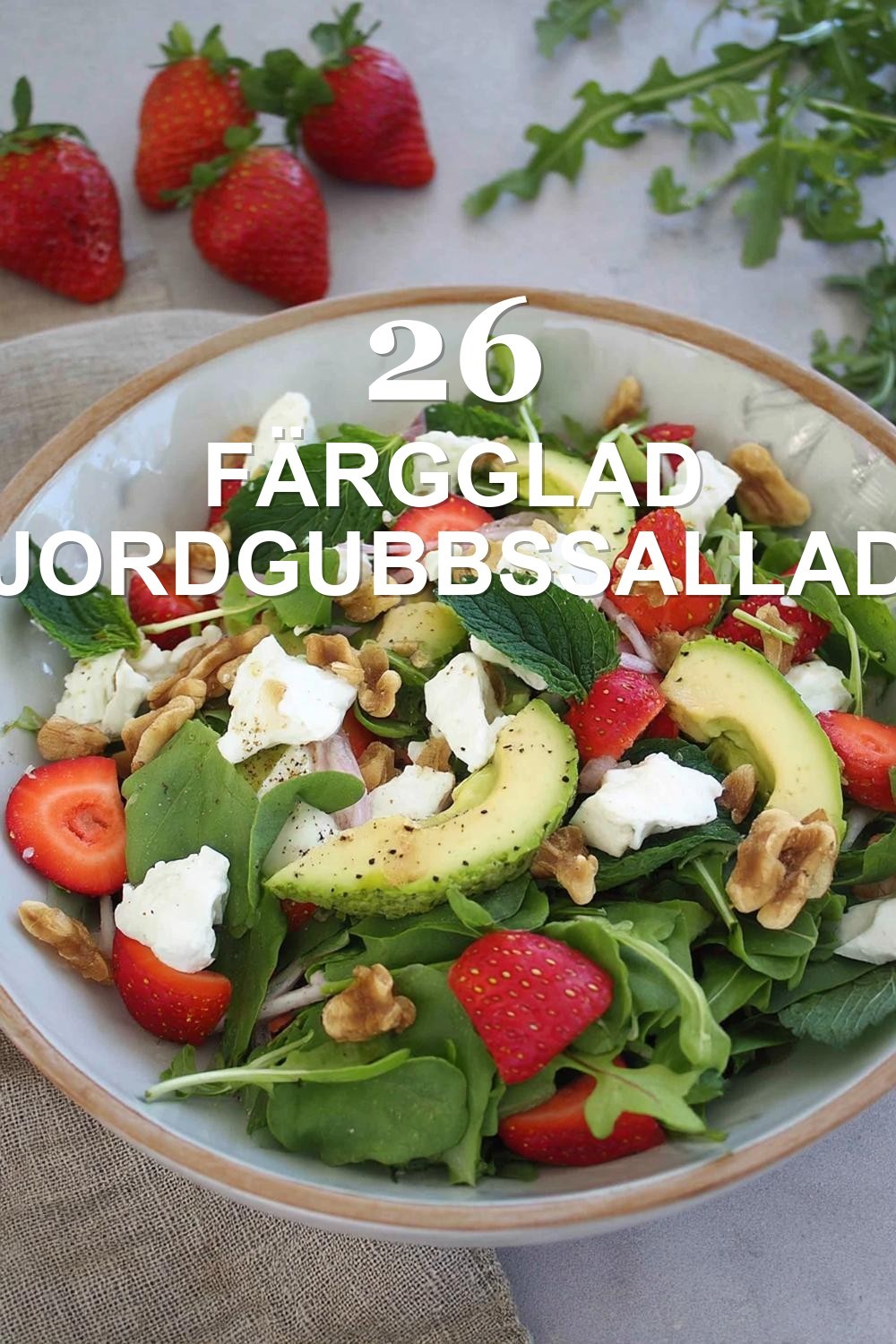 Färgglad Jordgubbssallad