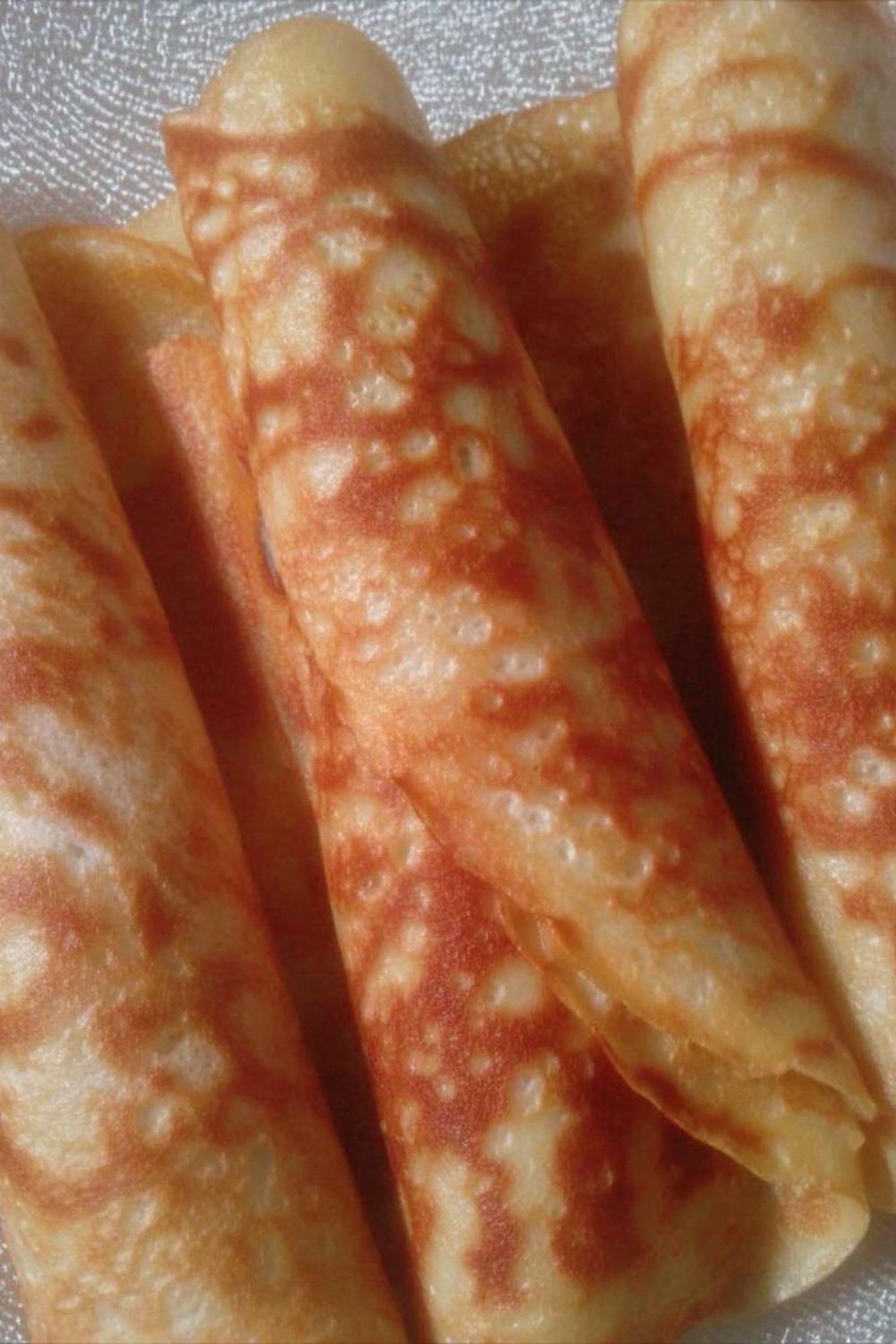 Tunnbrödsliknande amerikanska pannkakor