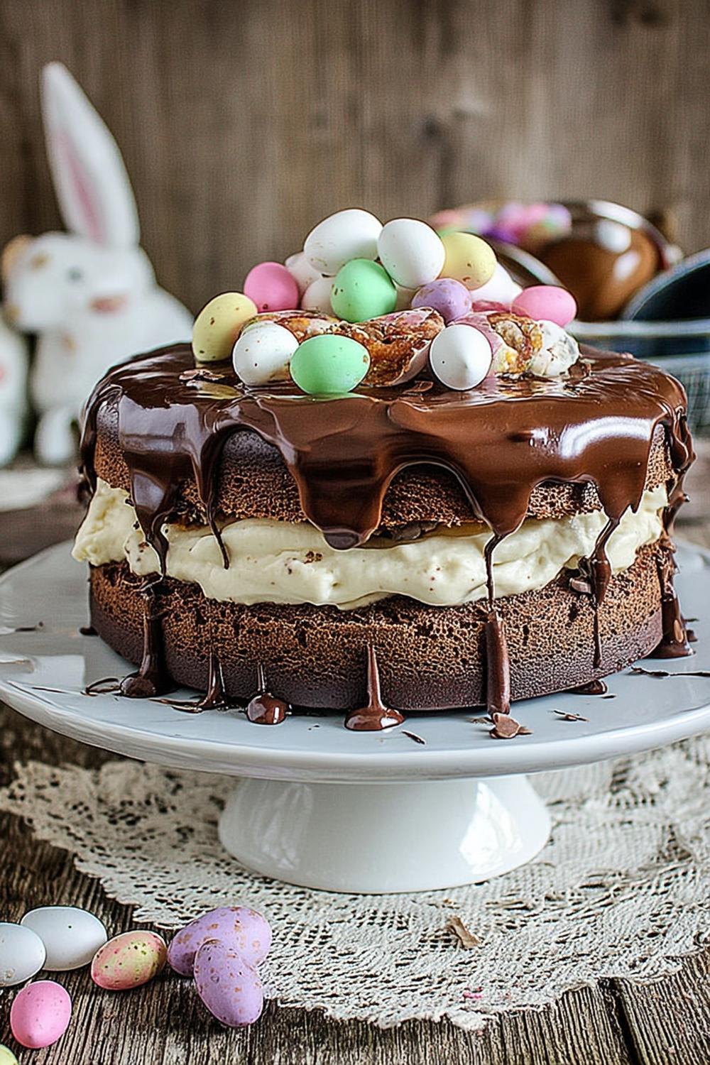 Chokladtårta med påskägg