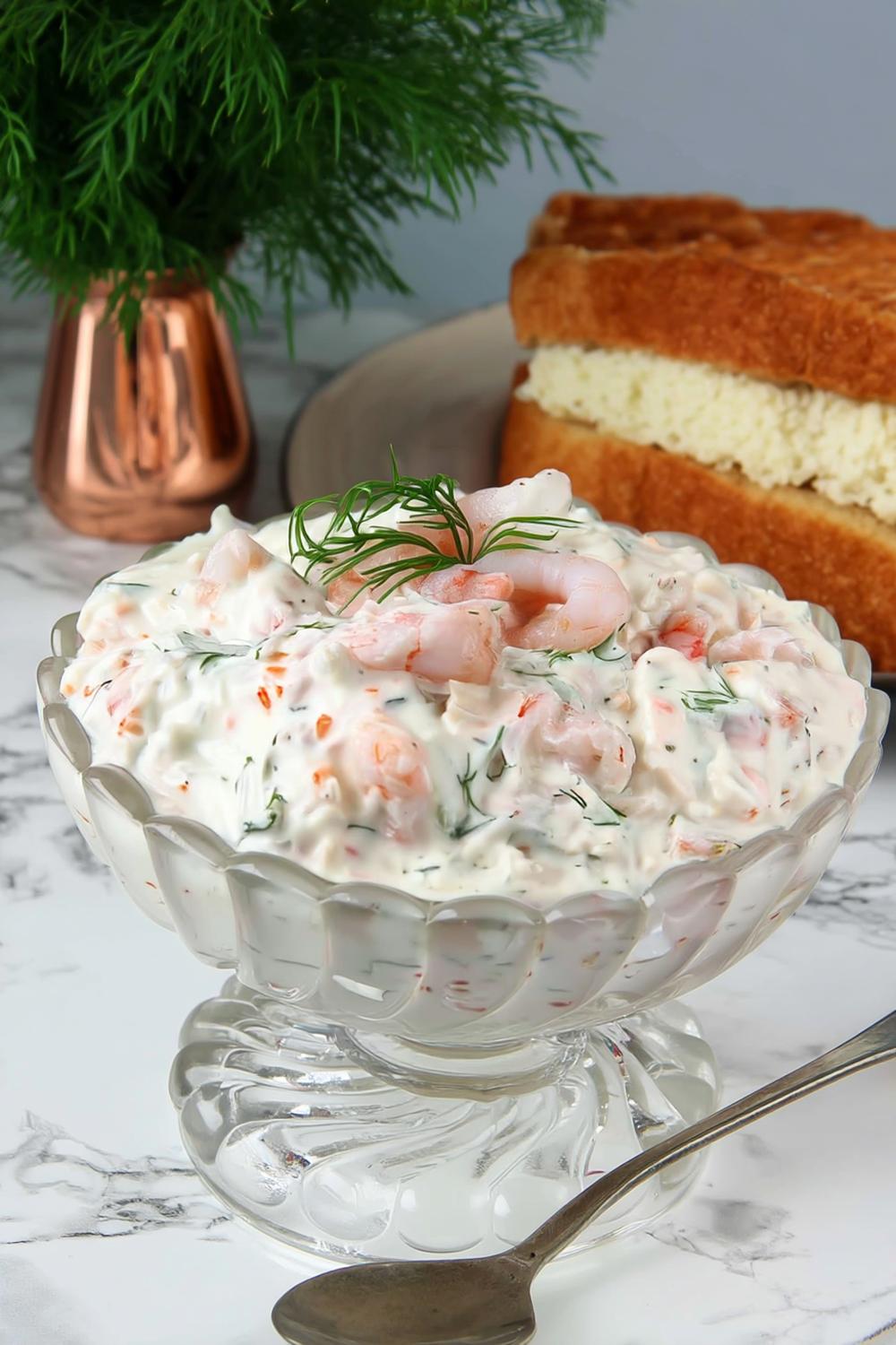 Krämig räksallad