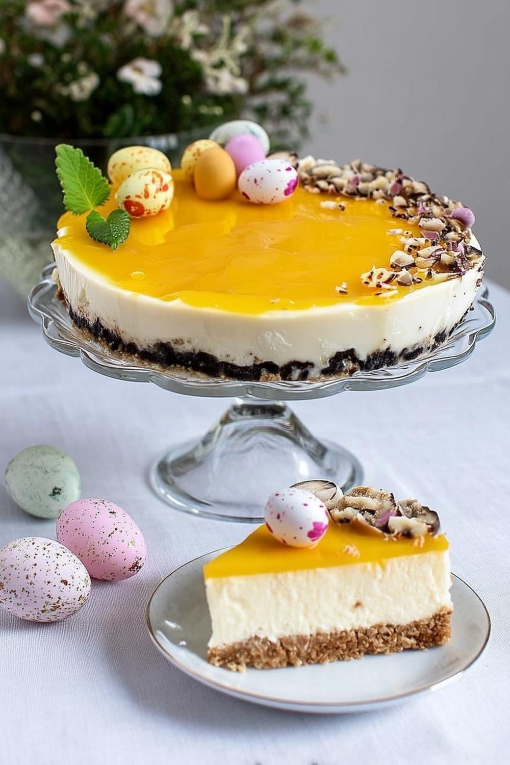 Påskcheesecake med ägg