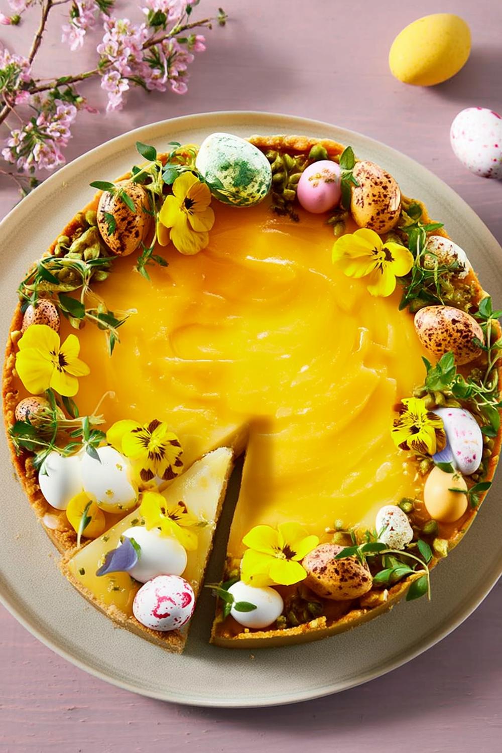 Påsktårta med blommor