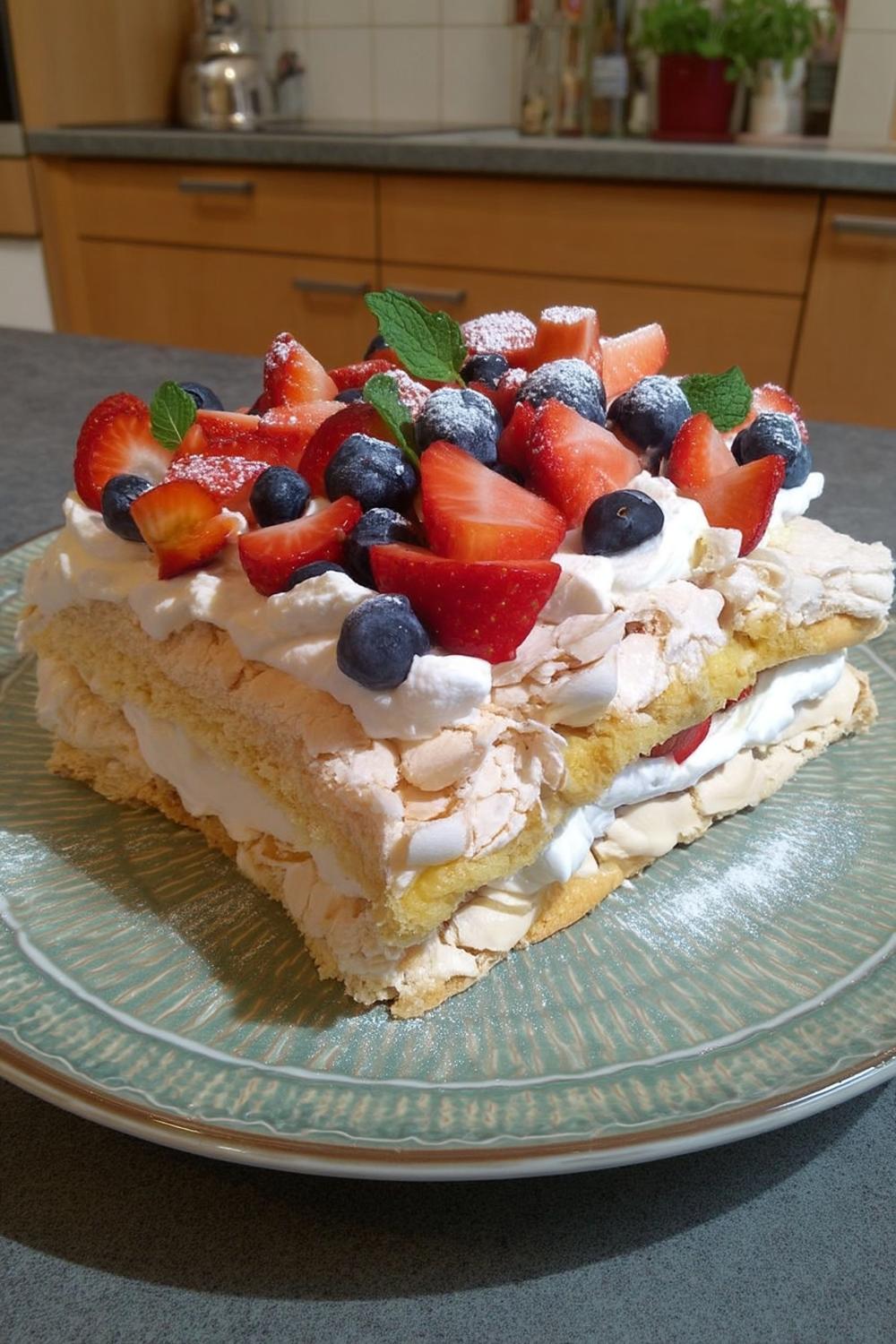 Pavlova med bär