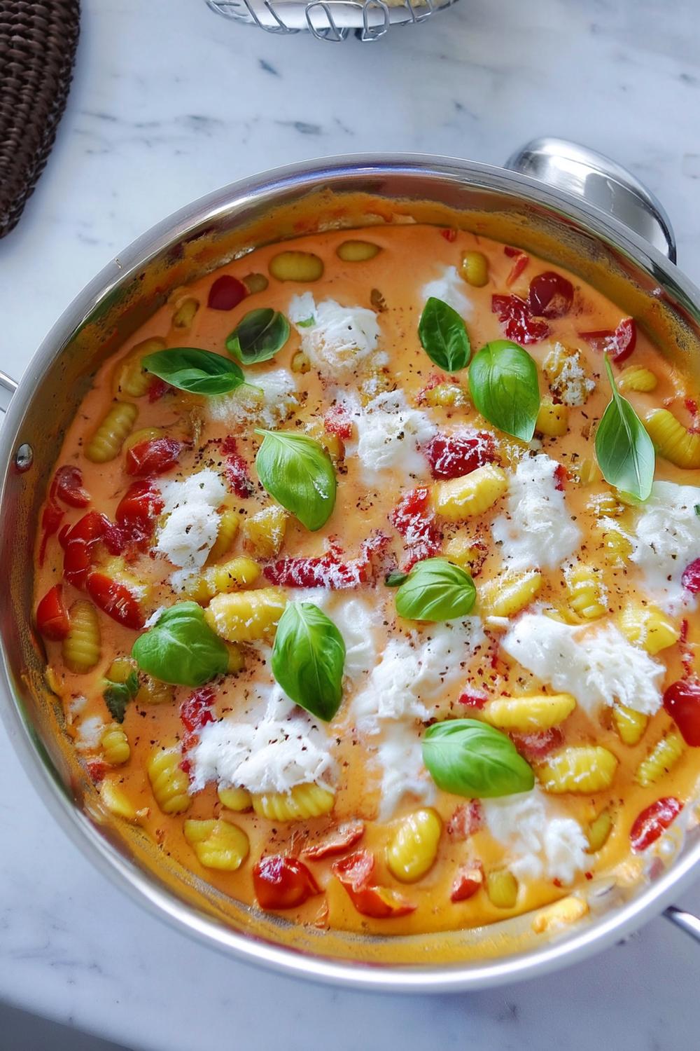 Krämig gnocchi med basilika