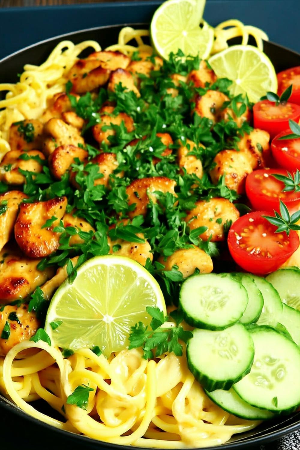Räkpasta med citron och dill