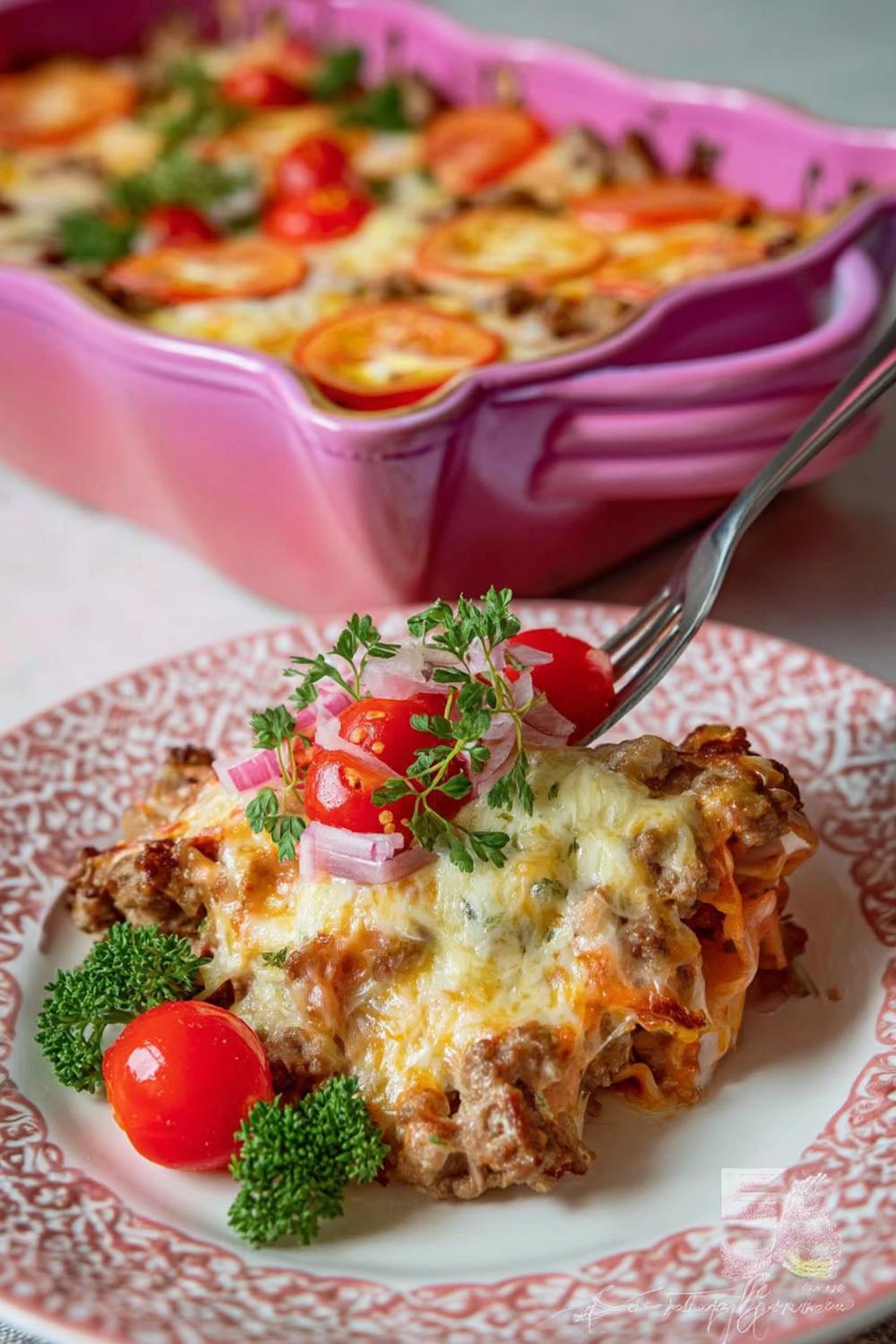 Ugnsgratäng med färgglad topping